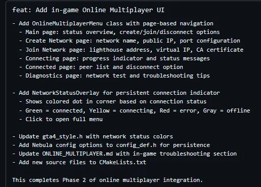 LibertyRecomp Multiplayer Commit
